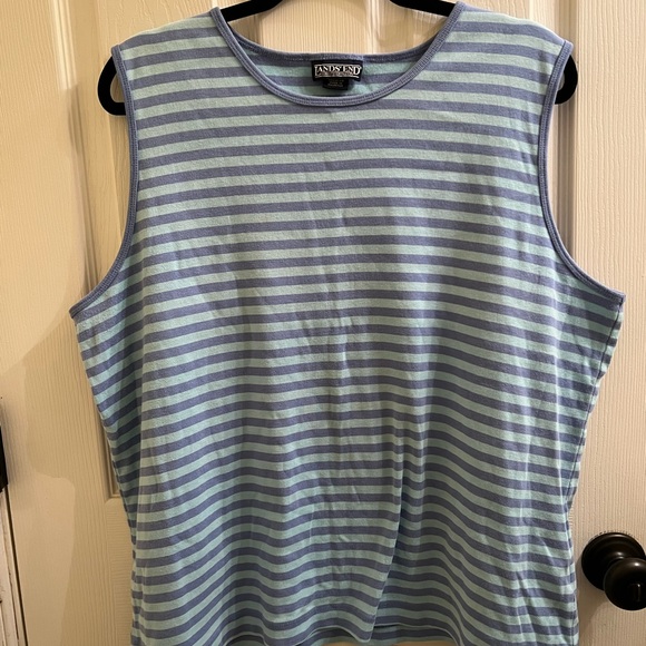 Lands End Classic Striped Tank-2X